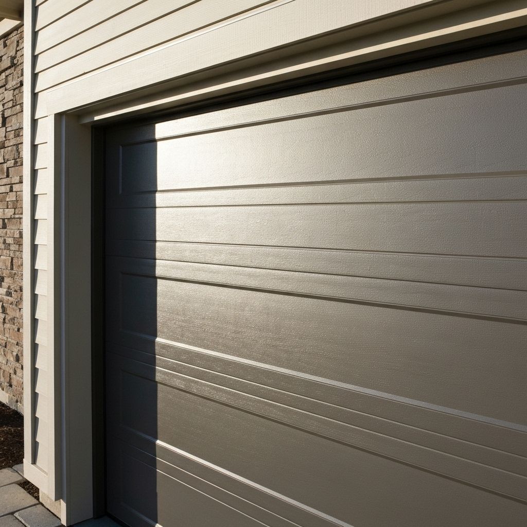 Recessed panel garage door