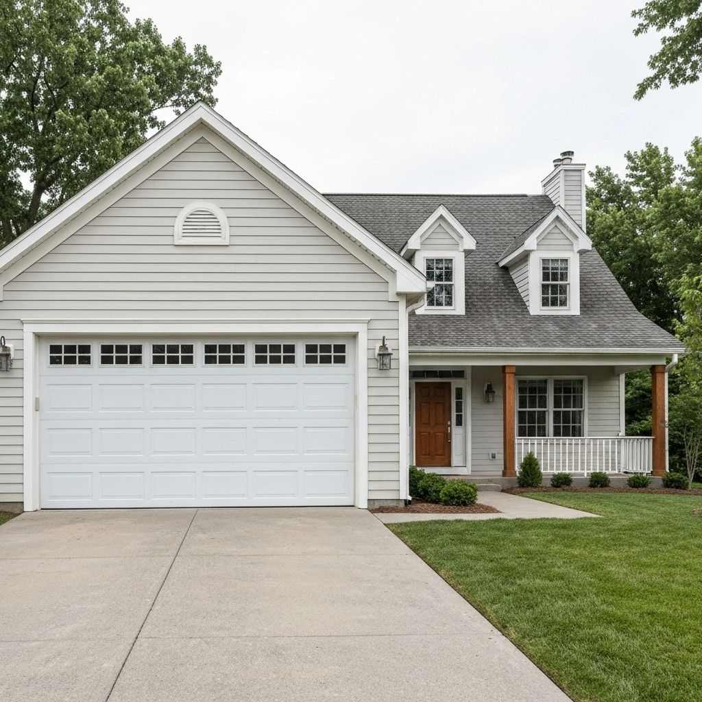 Traditional raised panel garage door